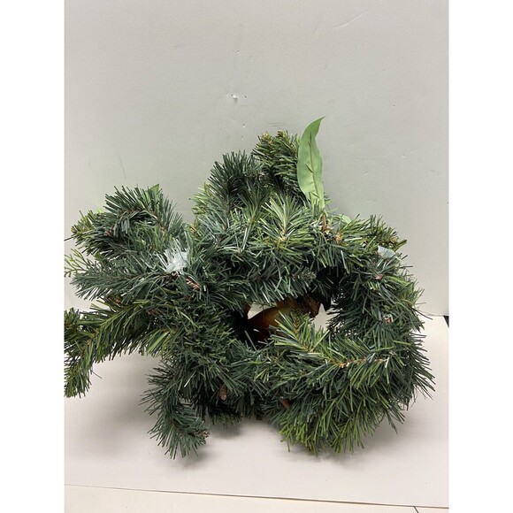 Christmas Table Centerpiece Faux Pine With Flowers and Ornaments - Picture 3 of 4